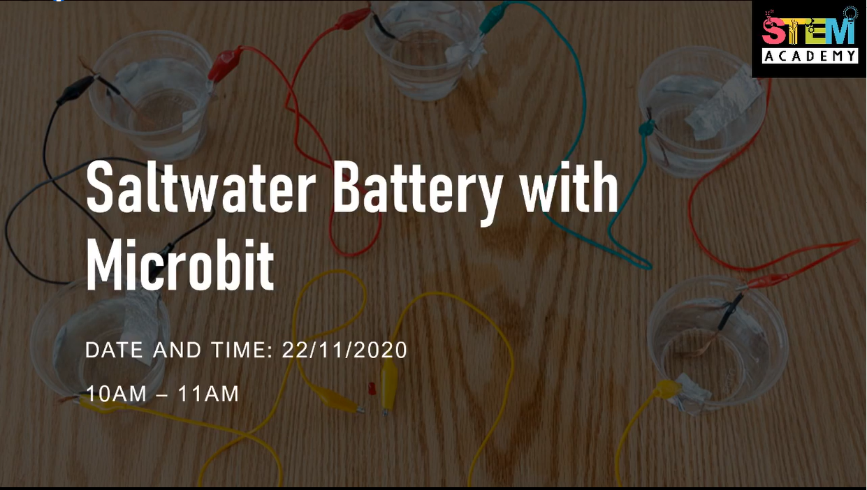 Saltwater Battery with Microbit